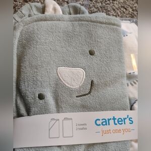 Carter's Just One You Mint Bear Towel Set